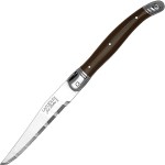Нож для стейка; сталь нерж., пластик; L=110/225, B=15мм; коричнев.