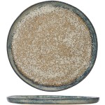 Тарелка «Бегона»; керамика; D=27, 3см; коричнев., зелен.