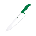 Нож поварской; сталь; L=445/300, B=65мм; зелен., металлич.