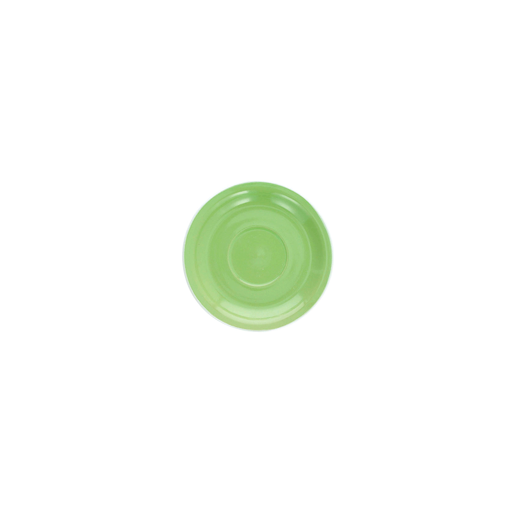 Блюдце «Колорс»; фарфор; D=15см; зелен.