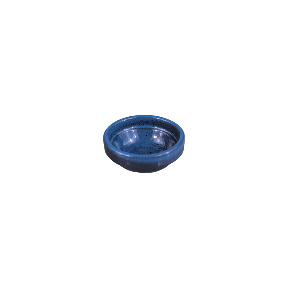 Соусник «Млечный путь голубой»; фарфор; 30мл; D=60, H=25мм; голуб., черный