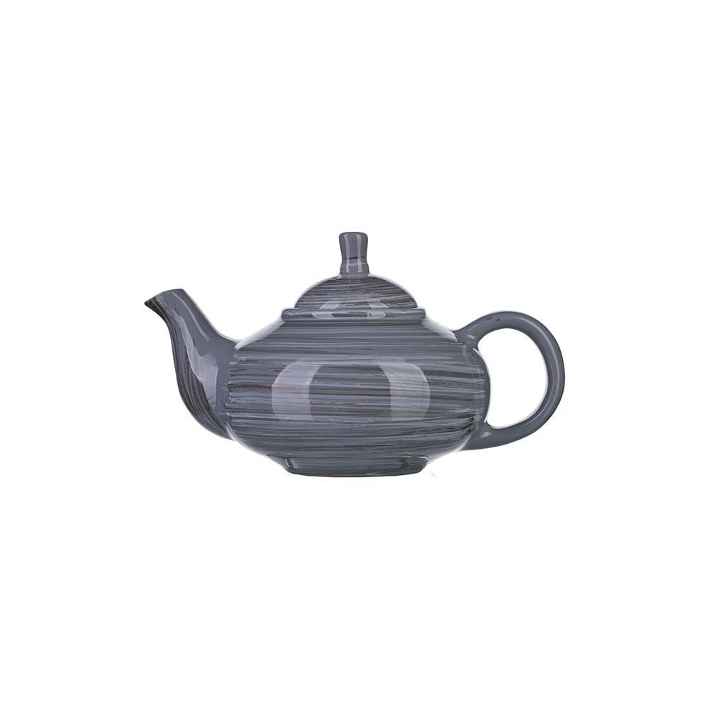 Чайник «Пинки»; керамика; 0, 7л; L=22см; серый