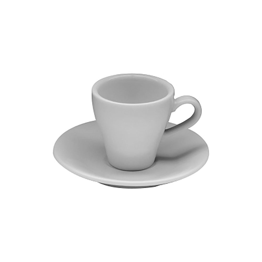 Пара кофейная «Коллаж»; фарфор; 90мл; D=62/120мм; белый