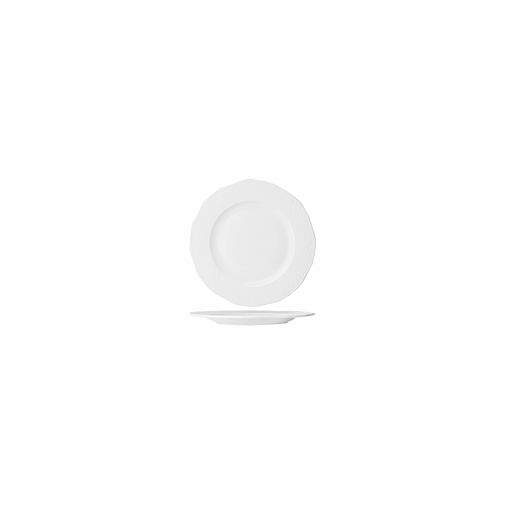 Тарелка мелкая «Афродита»; фарфор; D=26, H=2см; белый