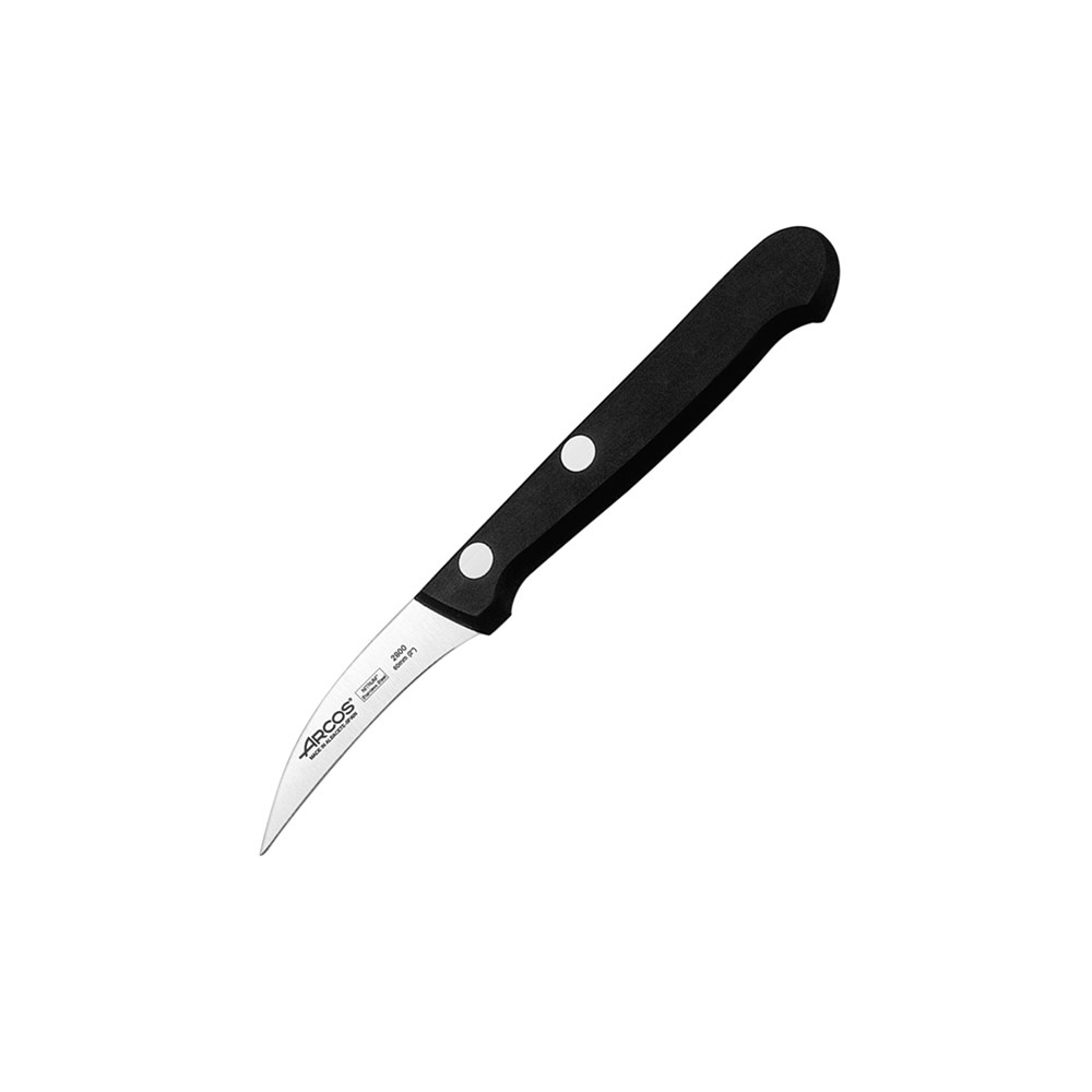 Нож для чистки овощей и фруктов «Универсал»; сталь нерж., полиоксиметилен; L=162/60, B=15мм; черный