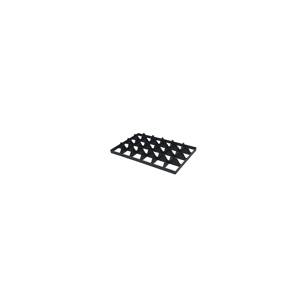 Кассета для бокалов (24ячейки); полиэтилен; H=60, L=560, B=358мм; серый