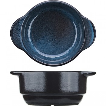 Чашка бульонная «Млечный путь голубой»; фарфор; 300мл; D=115, H=55мм; голуб., черный