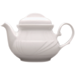 Чайник с крышкой «Аркадия»; фарфор; 0, 6л; D=98, H=125, L=200, B=140мм; белый