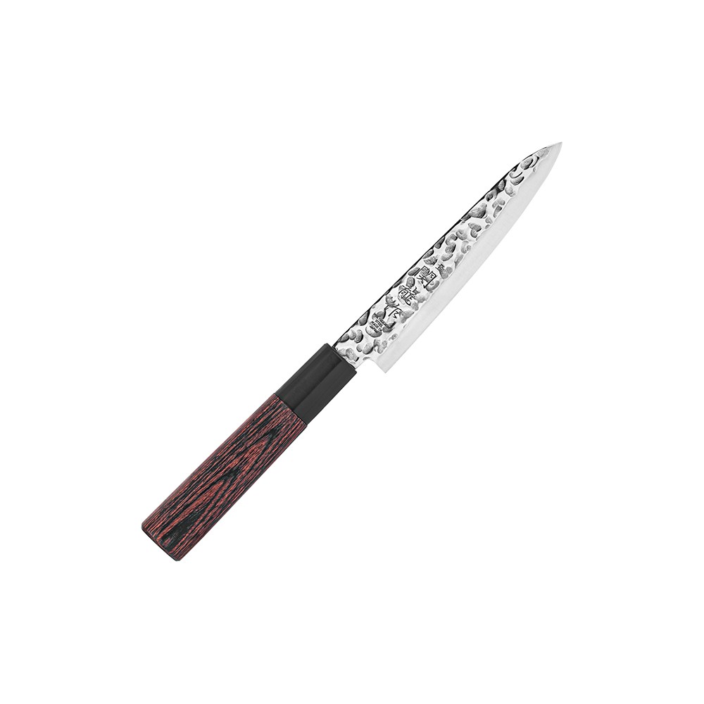 Нож кухонный «Нара»; сталь нерж., дерево; L=240/120, B=23мм; металлич., тем.дерево