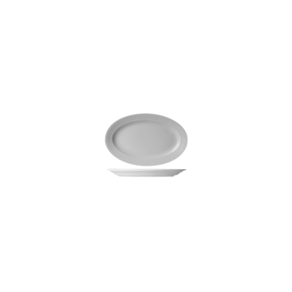 Блюдо сервировочное «Граффити»; фарфор; H=35, L=410, B=270мм; белый