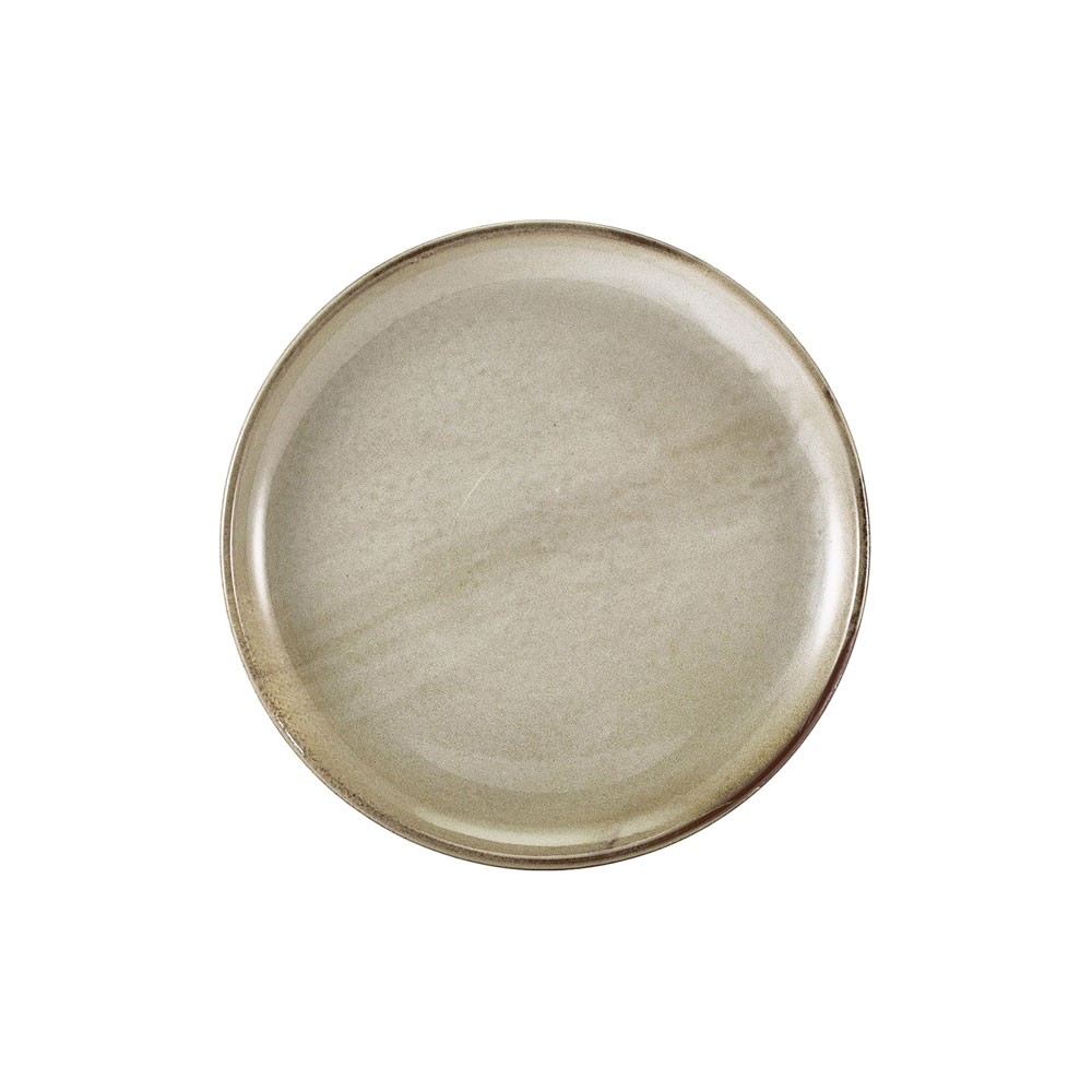 Тарелка мелкая «Терра Грей»; фарфор; D=27, 5см; серый