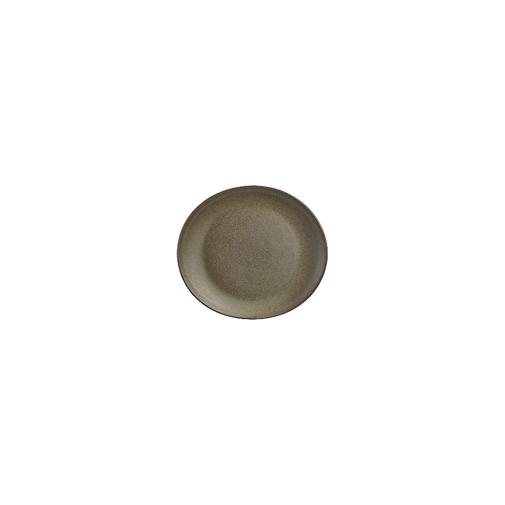 Тарелка овальная «Терра Антиго»; керамика; L=21, B=19см; коричнев., серый