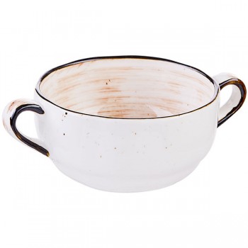 Чашка бульонная «Пастораль»; фарфор; 270мл; D=105, H=50мм; оранжев.