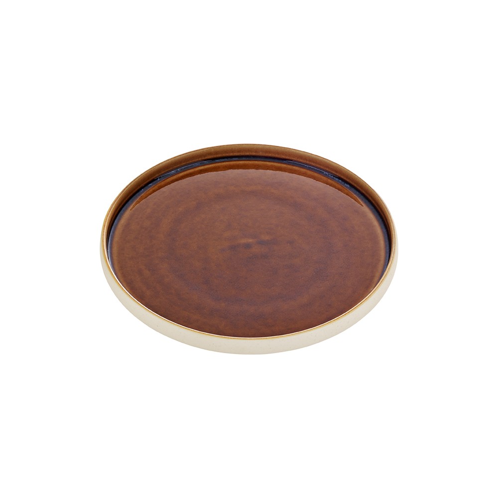 Тарелка мелкая «Нара»; керамика; D=210, H=25мм; коричнев.