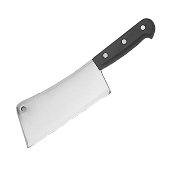 Топорик для мяса; сталь нерж., пластик; L=16см; черный, металлич.
