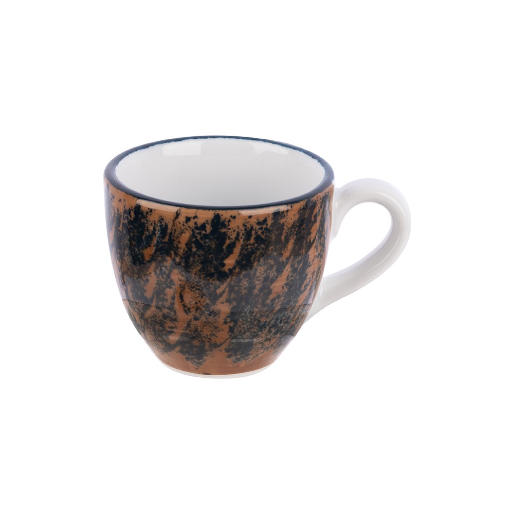 Чашка для эспрессо с декором «Аида»; фарфор; 80мл; коричнев.