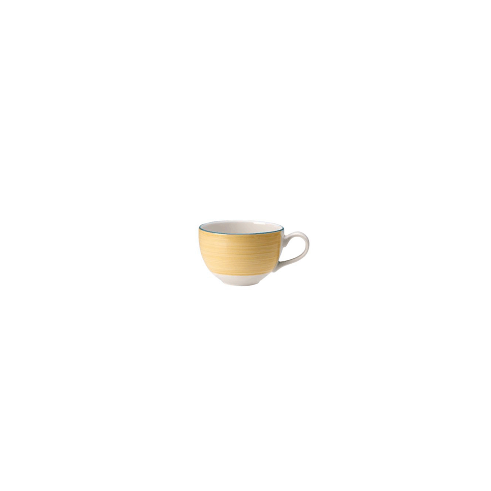 Чашка кофейная «Рио Йеллоу»; фарфор; 85мл; D=65, H=50, L=85мм; белый, желт.