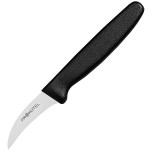 Нож для фигурной нарезки «Проотель»; сталь нерж., пластик; L=160/160, B=13мм; черный, металлич.