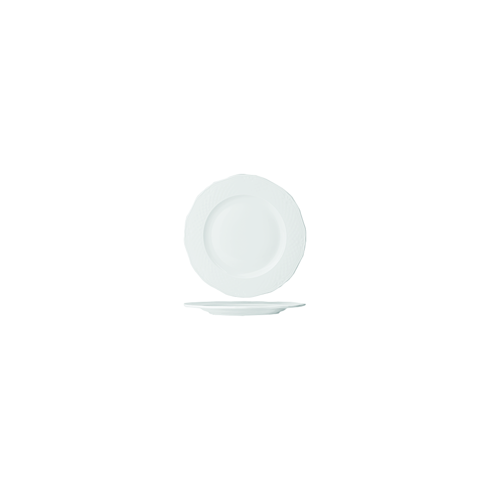 Тарелка мелкая «Афродита»; фарфор; D=21, H=2см; белый