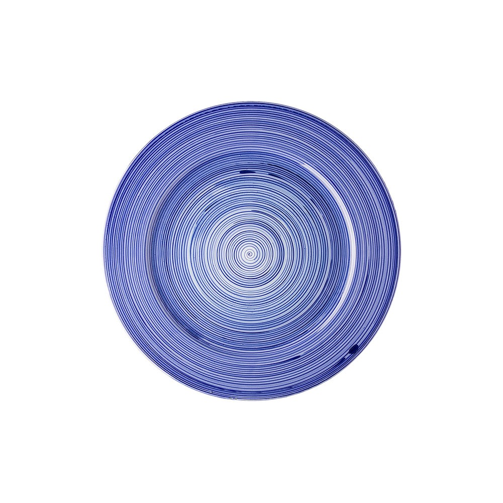 Тарелка «Индиго»; фарфор; D=28см; синий
