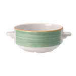 Чашка бульонная «Рио Грин»; фарфор; 285мл; D=11, H=6см; белый, зелен.