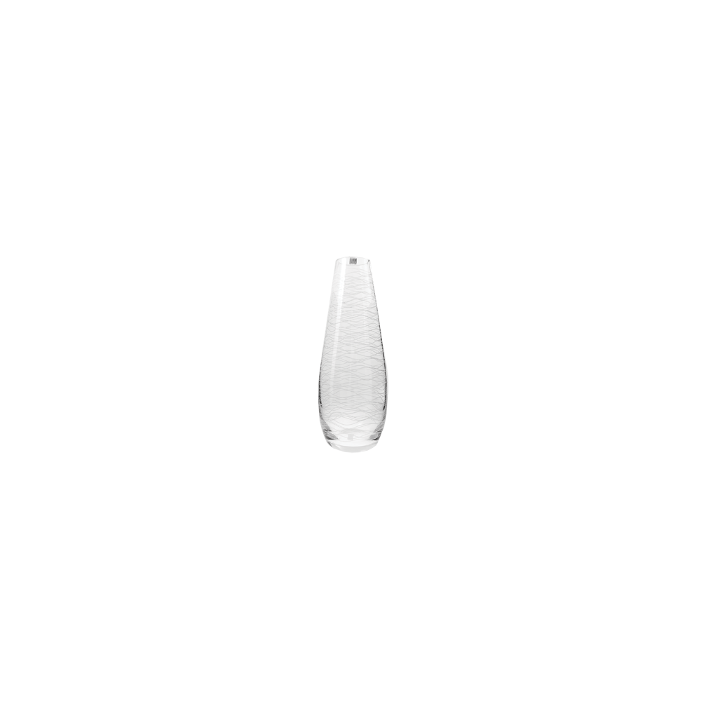 Ваза для цветов «Вайт страйпс»; стекло; D=14, 6, H=39см; прозр., белый