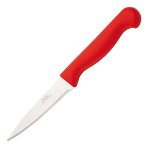 Нож для овощей красная ручка; сталь нерж., пластик; L=7см; красный, металлич.