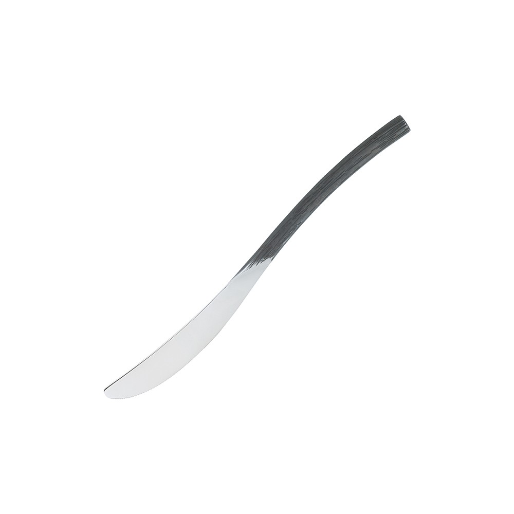 Нож десертный; сталь нерж.; L=21, 5см; металлич., черный