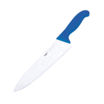 Нож поварской; сталь; L=405/260, B=55мм; синий, металлич.