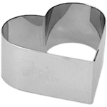 Форма кондитерская «Сердце»; сталь нерж.; H=30, L=70, B=55мм; металлич.