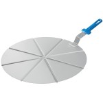 Поднос для нарезки пиццы на 6 кусков; алюмин., пластик; D=50см