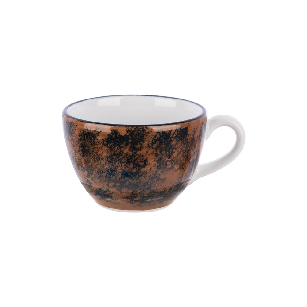 Чашка чайная «Аида»; фарфор; 180мл; коричнев.