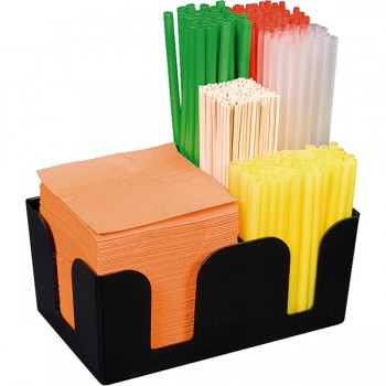 Подставка для салфеток барная; пластик; H=11, L=24, B=15см