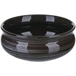 Тарелка глубокая «Маренго»; керамика; 0, 5л; D=14, H=6см; черный, серый