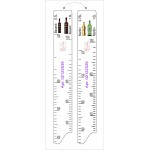Линейка «Мартини0. 75, 1л Бакарди0. 75, 1л»; пластик; L=28, B=2см; белый