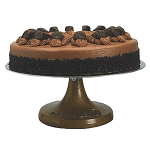Подставка для торта вращающаяся; D=30, 5, H=12, 5см; бронз.