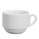 Чашка чайная «Бистро»; фарфор; 200мл; D=81мм; белый