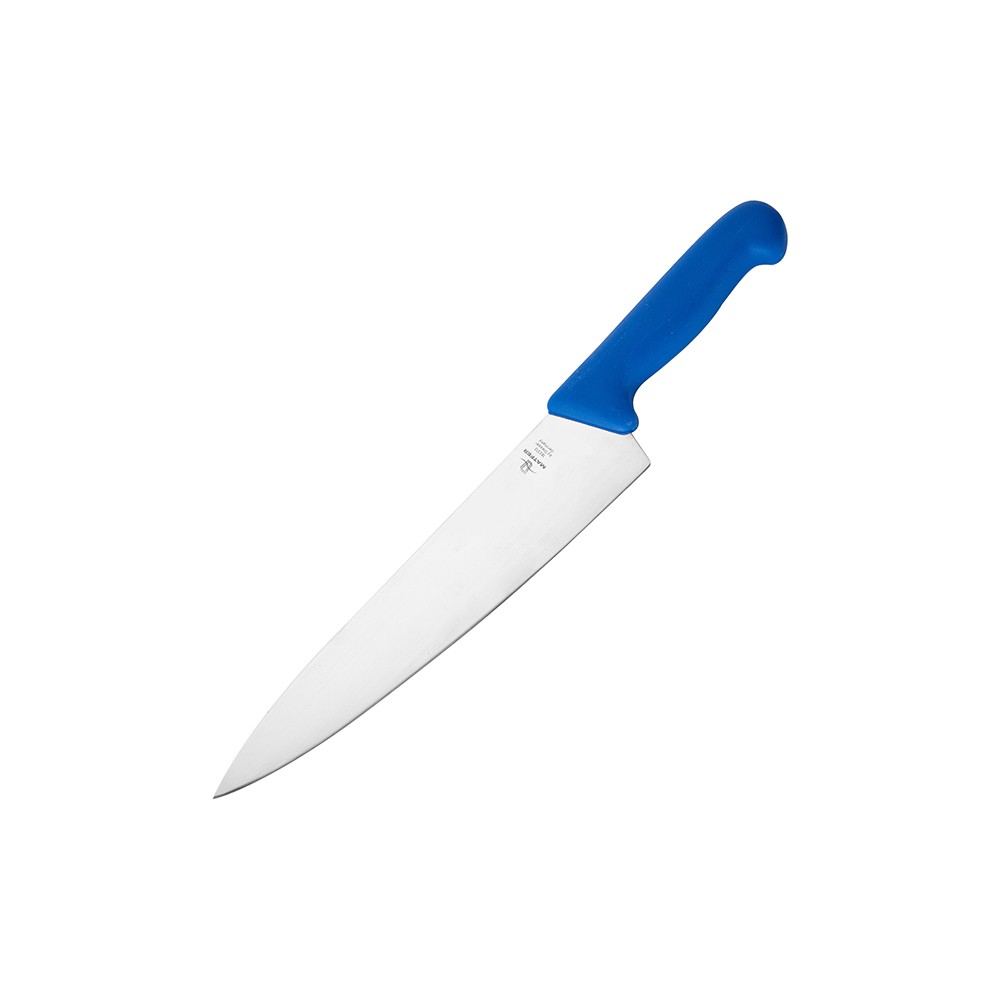 Нож поварской «Шефс»; сталь нерж., пластик; L=26см; голуб.