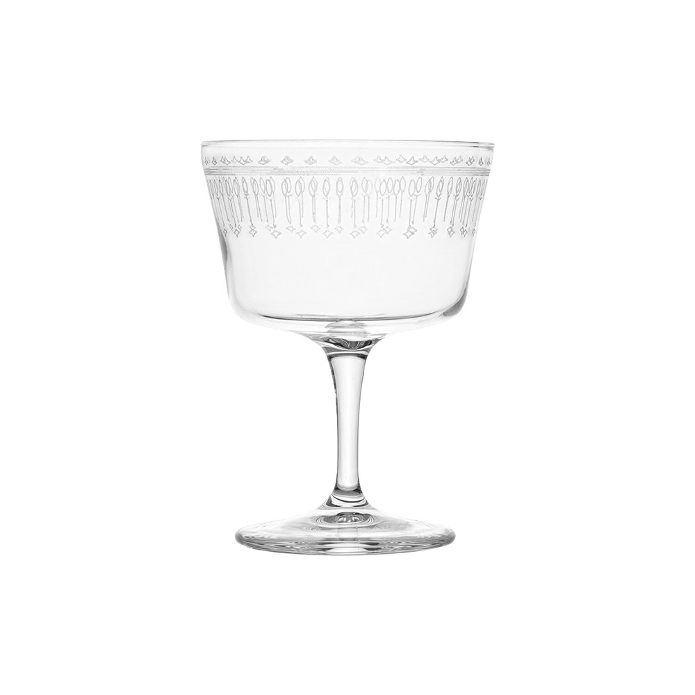Шампанское-блюдце «Новеченто Арт деко»; стекло; 220мл; D=90, H=124мм; прозр.