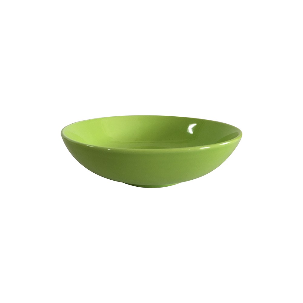 Тарелка глубокая; керамика; D=18см; зелен.