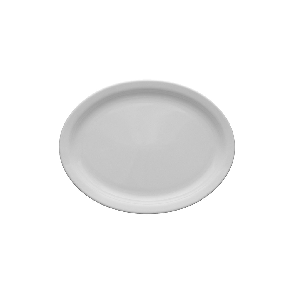 Блюдо овальное «Америка»; фарфор; L=25см; белый