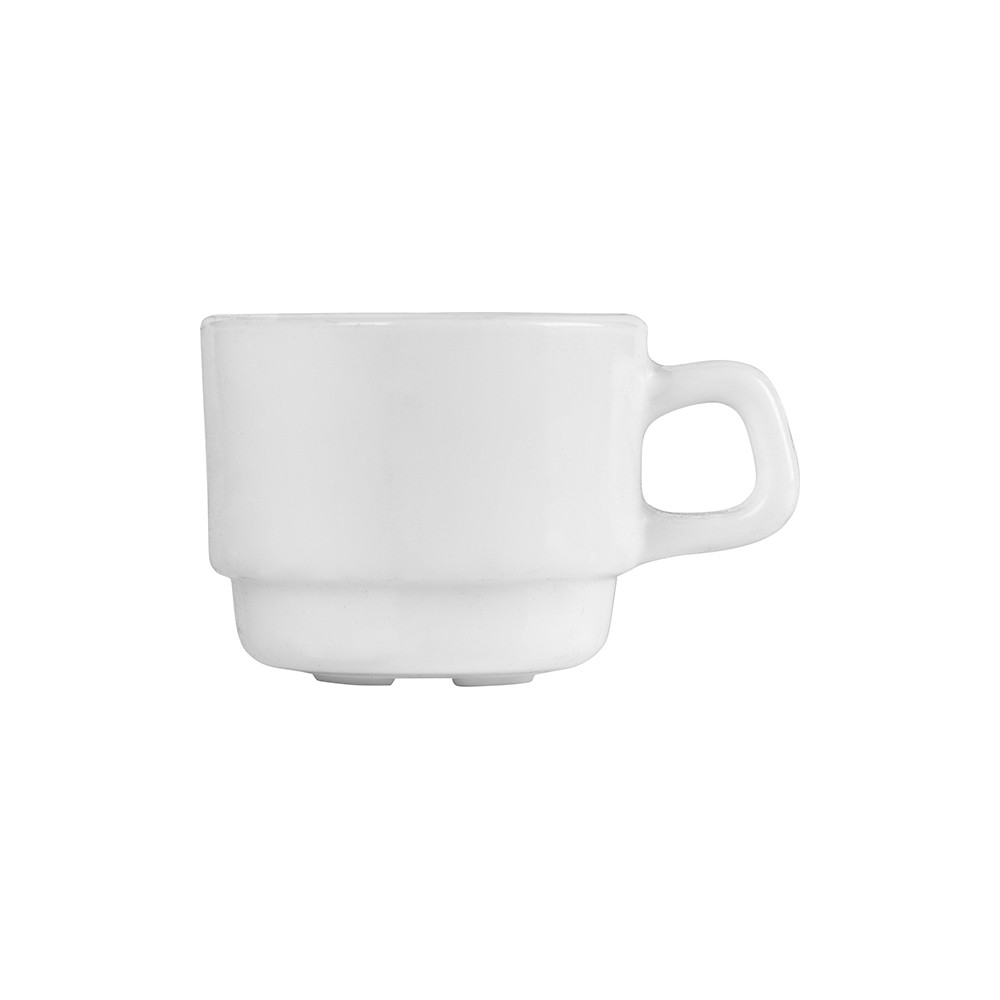 Чашка кофейная «Ресторан»; стекло; 80мл; D=60, H=50, L=75мм; белый