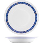 Блюдо круглое глубокое «Астрал»; стекло; 0, 65л; D=291, H=68мм; белый, синий