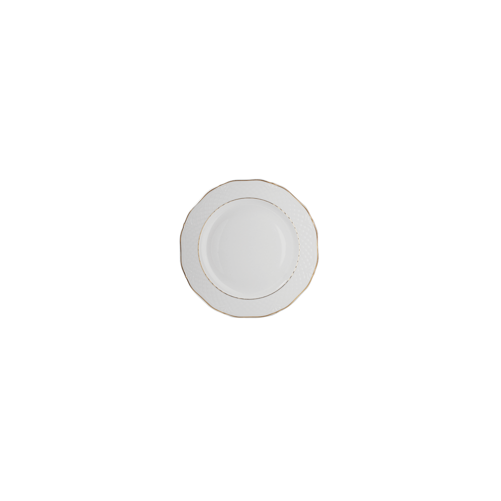 Блюдо круглое «Афродита»; фарфор; D=320, H=25мм; белый, золотой