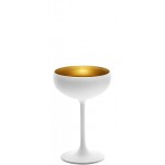 Шампанское-блюдце «Олимпик»; хр.стекло; 230мл; D=95, H=147, B=1мм; белый, золотой
