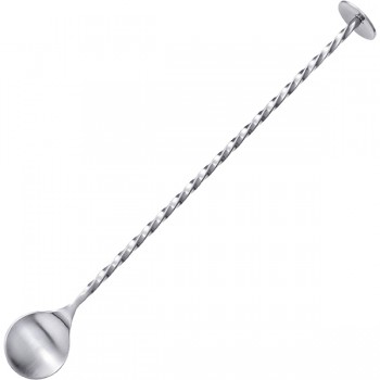 Ложка барная; сталь нерж.; L=25см; металлич.
