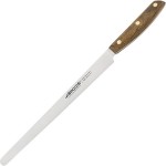 Нож для нарезки продуктов «Нордика»; сталь нерж., дерево; L=25см