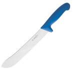Нож для нарезки мяса; сталь нерж., пластик; L=425/295, B=35мм; синий