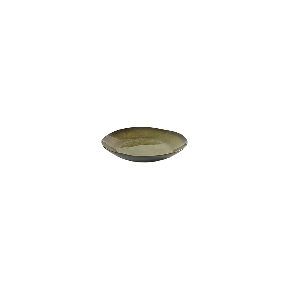 Блюдо глубокое «Пьюр»; керамика; D=32, H=5см; зелен.