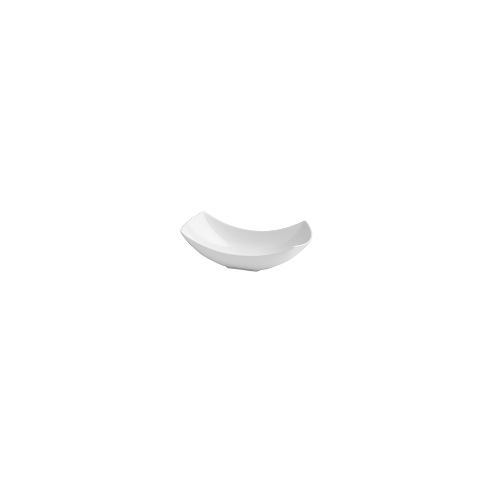 Салатник «Тенденс»; фарфор; H=7, L=22, B=11см; белый